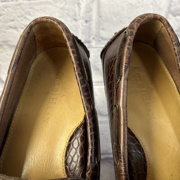 Cole Haan Men Brown Leather Driving Loafers Size 10 shoes main image 9